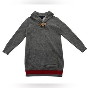 Ralph Lauren Dress kids size 3T Gray Sweater Fleece Long Sleeve Preppy Collar